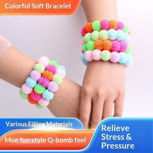 Cross Border Hot Selling Hair <b>Ball</b> Lala Le Wristband 14 TPR Soft Rubber Venting Decompression Noodles Children's Toy Wholesale - Product Image 3