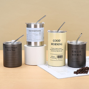 Tazas rectas de 600 ml, vaso de café helado, termo de acero inoxidable, taza de té y café aislada, taza para beber cerveza con tapa de pajita - Product Image 2