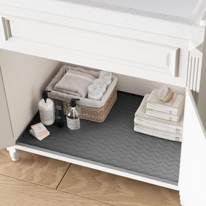 <b>Waterproof</b> 34" X 22" Under Sink Mat for Kitchen <b>Silicone</b> Under Sink Liner, Kitchen Bathroom Cabinet Mat - Product Image 5