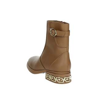 Liu-Jo Women's Flat Ankle Boots Brown Leather Buckle Detail Low Heel Fashion <b>Bootie</b> - Product Image 2
