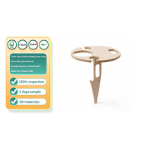 Table à vin pliable portable personnalisée en bois, support à vin pour pelouse extérieure, table de pique-nique en bois pour deux personnes, porte-vin d'extérieur