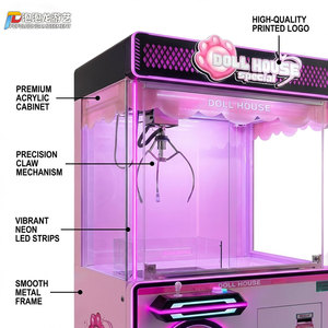 Máquina de Juegos Arcade de Muñecas, Operada con Monedas, Capturador de Premios, LED, Comercial, Metálica, con Idiomas Japonés/Español/Inglés - Product Image 3