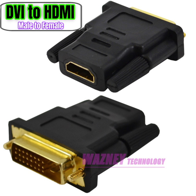 DVI to HDMI Adapter DVI-D 24+1 Male to HDMI Female Cable Connector Converter for Projector HDMI to DVI-I 24+5 Bi-directional