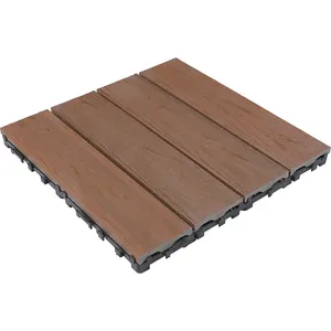 WPC CO-Extrudsion Tiles Eco-Friendly Solid Interlock Floor Wood Plastic Composite Decking Outdoor DIY Floor
