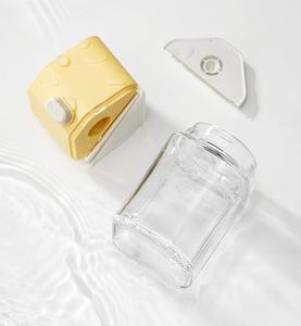 Pot à épices en verre de qualité alimentaire moderne à double usage de 200 ml avec salière intégrée pour la cuisine - Stockage d'épices, sel, sucre, herbes - Modèle SJ01 - Product Image 6