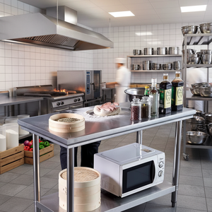 Estante de Almacenamiento Comercial de Acero Inoxidable de 48 x 24 Pulgadas, Estante Inferior Resistente con Recubrimiento en Polvo de Grado Alimenticio para Cocina - Product Image 2