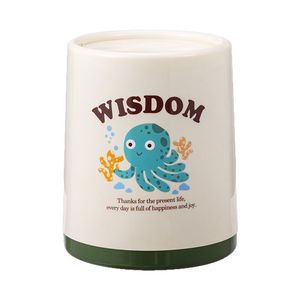 Cute Printed Swing Lid Trash Can Large Size Thickened Double Layer Wastebasket For Living Room Bedroom Kitchen Bathroom - Product Image 2