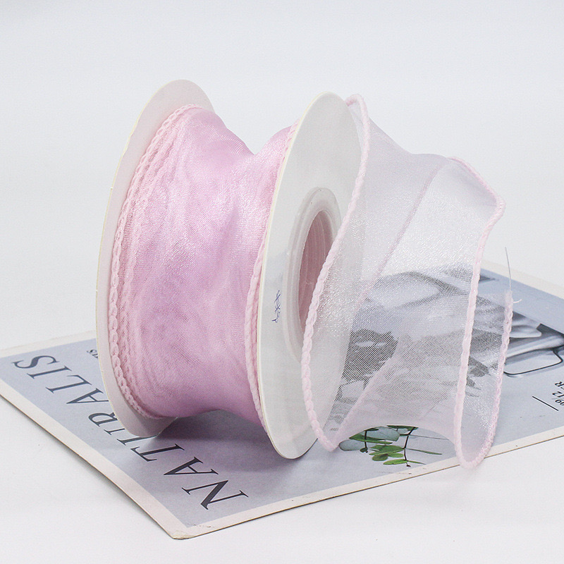 4CM 10 Yards Chiffon Ribbon for Gift Wrapping Packaging Color Organza Ribbons