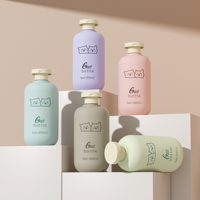 Vente en gros de flacons de shampooing et d'après-shampooing en plastique gris, violet, rose et vert de 300 ml pour les matériaux d'emballage cosmétique