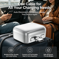 Kabel USB-C Pengisian Cepat 140W dengan Fitur Pemutus Otomatis dan Chip AI Pintar untuk Ponsel dan Laptop, Pengisian Malam Hari yang Aman, Tanpa Bahaya Kebakaran