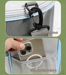 <span class=keywords><strong>Borsa</strong></span> da Trasporto Portatile per Animali Domestici in Tessuto Oxford Resistente con Ruote per Conigli, Pappagalli, Rettili e Piccoli Animali - Product Image 4