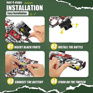 2025 Zachte Kogel Speelgoed Pistool Elektrische Plastic Automatische Waterpistool Elektrische Spetter Pistool Voor Kinderen - Product Image 3