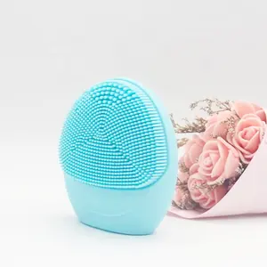 Yüz temizleme fırçası elektrikli yüz masajı silikon fırça temizleyici Sonic titreşim derin gözenek temizleme