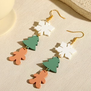 Semi-géré Européen Américain Nouveau Argent Plaqué Classique Boucles D'oreilles Graduation Saison Flocon De Neige Arbre Cadeau En Gros - Product Image 4