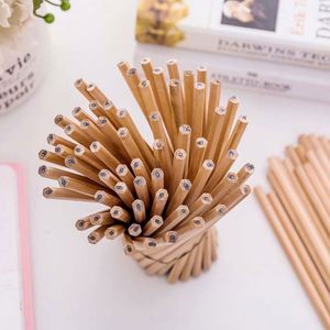Natural Wood HB Student Pencils Hexagonal Triangular Sketch Drawing Logo Design for Children's <b>Writing</b> Practice <b>Set</b> Wholesale - Product Image 5