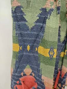 Cardigan en tricot à la palangre d'inspiration bohème Motifs géométriques ethniques Col cranté Style décontracté Anti-rides Respirant devant - Product Image 5