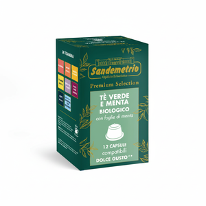 12 Cápsulas de Té Verde y Menta Compatibles con Sandemetrio Dolce Gusto, 0.21 g/Cápsula - Product Image 2