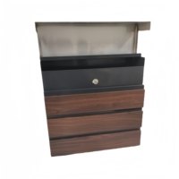 Boîte aux lettres murale extérieure durable avec revêtement en poudre, avec conception de verrouillage sécurisé, boîte aux lettres pour lettres et colis résidentiels