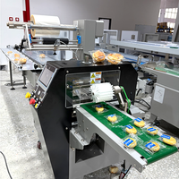 Machine d'emballage automatique pour boulangerie avec fonction d'étiquetage pour le pain, les gâteaux, les biscuits, équipement de scellage par film continu