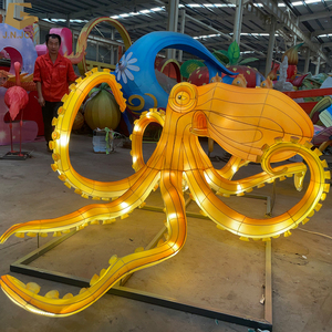 معرض فوانيس حيوانات عالم البحر SGL141 مصباح ليلي صيني لمهرجان الأخطبوط الفانوس للحديقة - Product Image 4