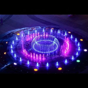 Fontaine d'eau musicale LED multicolore magique à prix d'usine bas, forme ronde ou rectangulaire, pour jardin extérieur, piscine, mer - Product Image 1
