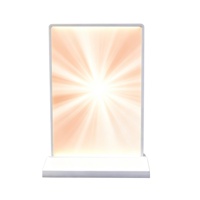 Affichage publicitaire LED ultra-mince double face rechargeable à clipser pour comptoir de bar, liste de prix, comptoir de magasin de thé au lait, boissons