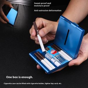 กล่องใส่บุหรี่อลูมิเนียมแท้ รุ่น <span class=keywords><strong>Laifu</strong></span> 846 บางเฉียบ บรรจุได้ 20 มวน กล่องโลหะสลักเลเซอร์ ของขวัญสำหรับผู้ชาย กล่องใส่บุหรี่ - Product Image 1