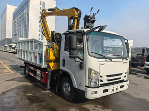 Camión Volquete Hidráulico de 5t con Grúa Articulada de 2t, Autocargable, para Transporte de Arena y Grava en Construcción, en Venta - Product Image 3