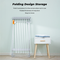 EVIA Offre Spéciale portative en aluminium accrochant de tissu sèche-linge séchage cintre à linge électrique chauffant pour la maison