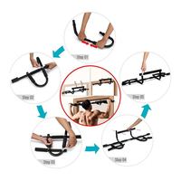 Barre de traction multi-prise en métal robuste, capacité de charge 120 kg, équipement de fitness portable OEM personnalisable pour mur/porte, pour la maison