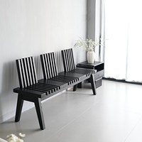 Chaise de salon en bois massif de style nordique, banc pliant créatif de style ancien, tabouret silencieux décontracté pour changer de chaussures, tabouret de salle à manger ST-001
