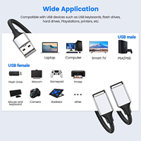 Kabel Ekstensi Dual Port Y Splitter dengan Adaptor Pengisi Daya USB 3.1 Tipe-C Ganda, Pengisian Daya Cepat, Bahan Aluminium Alloy, Tersedia