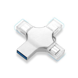 فلاش <span class=keywords><strong>USB</strong></span> معدني مزدوج من النوع C للطباعة بالتسامي، <span class=keywords><strong>USB</strong></span> 2.0 <span class=keywords><strong>OTG</strong></span>، فلاش <span class=keywords><strong>USB</strong></span> 3.0 عالي السرعة قابل للدوران - Product Image 1