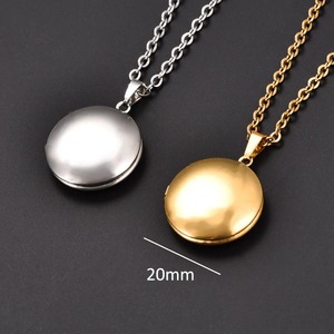 Pendentif Médaillon Rond en Acier Inoxydable Mignon pour Photo, Collier DIY pour Femmes et Hommes, Breloque Cadre Photo Commémoratif, Chaîne Bijoux Métalliques - Product Image 4