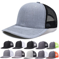 Gorras Trucker Vintage Personalizadas ZB, Oxford Terry, 100% Algodón, Parche Tejido, Bordado con Lentejuelas, Logotipo Personalizado, Parte Trasera de Malla