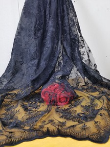 Vente chaude lait soie dame robe dentelle brodé maille tissu blanc mode femmes mariage <span class=keywords><strong>gaze</strong></span> jupe accessoires - Product Image 5