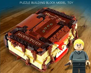 Neues heißes 319-teiliges Harry Potter-Serien-Baustein-Spielzeug für Kinder Die Monsterbuch der Monster Modell-Geschenke