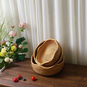 Корзина для хранения из ротанга, кухонные принадлежности, корзина для хранения сушеных фруктов, закусок, сладостей, хлеба, корзина для хранения из ротанга - Product Image 2