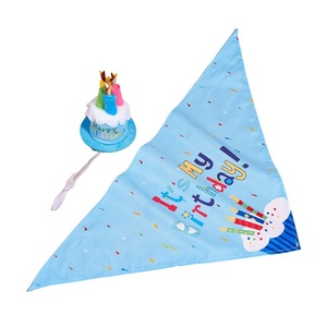 Ensemble Chapeau et Bandana Personnalisés en Polyester Imprimé Chien Mignon pour Anniversaire – Accessoires de Déguisement pour Animaux de Compagnie - Product Image 5