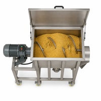 Mélangeur horizontal de poudre sèche personnalisable - Mélangeur en acier inoxydable - Convient aux épices, aux aliments pour animaux, aux céréales