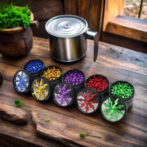 Lightning Teeth 63mm4パーツ航空機アルミニウムハーブグラインダーライター & 喫煙アクセサリー - Product Image 6