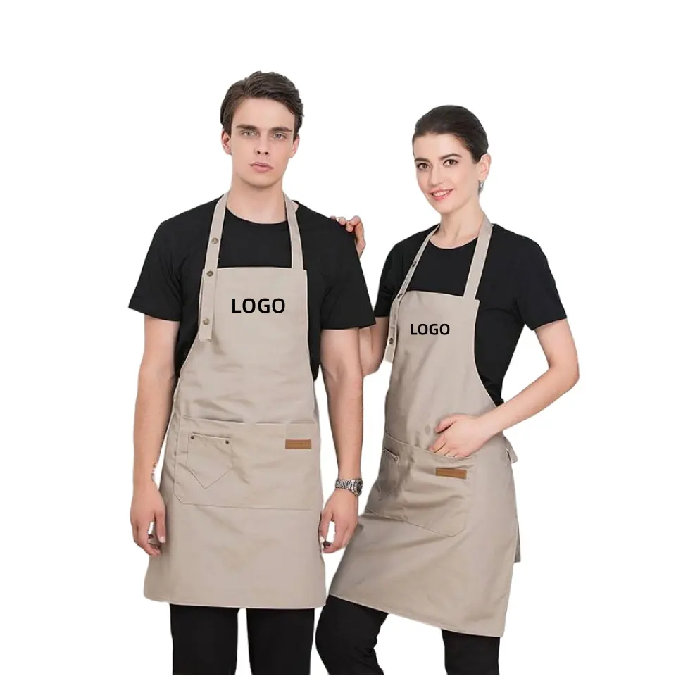 Polyester individuelle Schürzen Logo Küche Reinigung Kochen Restaurant Schürze für Chefkoch Sublimation