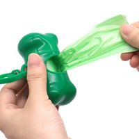 Support de sac en silicone en gros avec clip porte-clés pour laisse, distributeur portable de sacs à déjections canines