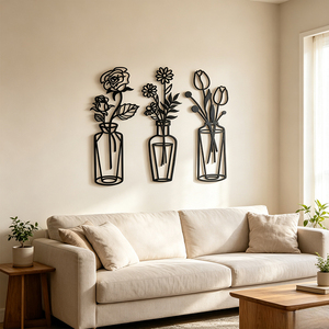 <span class=keywords><strong>Décoration</strong></span> murale en métal noir de luxe créative, vase en métal, artisanat métallique personnalisé, <span class=keywords><strong>décoration</strong></span> murale pour la <span class=keywords><strong>maison</strong></span>, <span class=keywords><strong>décoration</strong></span> intérieure, vente en gros d'usine - Product Image 1