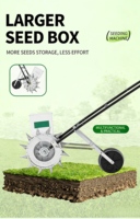 Semoir manuel en acier inoxydable Runyep pour légumes, haute efficacité, petite semoir à graines 1/2 rangée, garantie 3 mois pour jardin domestique