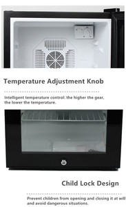 상업용 호텔을위한 맞춤형 미니 냉장고 음료 냉장고 쿨러 유리 도어 디스플레이 - Product Image 4