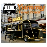 Yummy Mobile Food Truck Électrique, Remorque de Restauration, Chariot de Vente Ambulant, Bus-Restaurant, Tuk Tuk, Food Truck à Essence pour Burgers