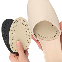 Coussinets d'avant-pied en cuir de vachette perforés, respirants, légers, pour talons hauts, demi-semelles antidérapantes et souples