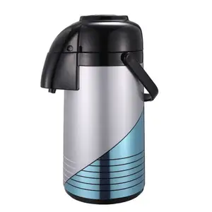 2.5L 3L Thermostatique Thermos Vide Verre Recharge Air Pression Eau Chaude Thé Café Thermos Pompe Pot Air Flacon Pot