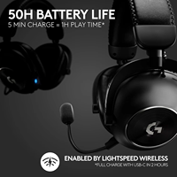 Auriculares para Juegos Logitech G PRO X 2 LIGHTSPEED, Controlador de Grafeno Anti-Distorsión de 50 mm, 7.1 DTS, 50H, Marco de Acero y Aluminio, Espuma Viscoelástica